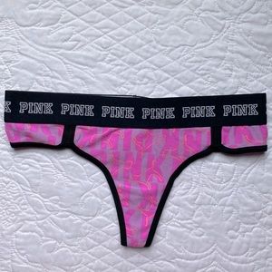 PINK Victoria’s Secret Thong Panty Sz S NWT
